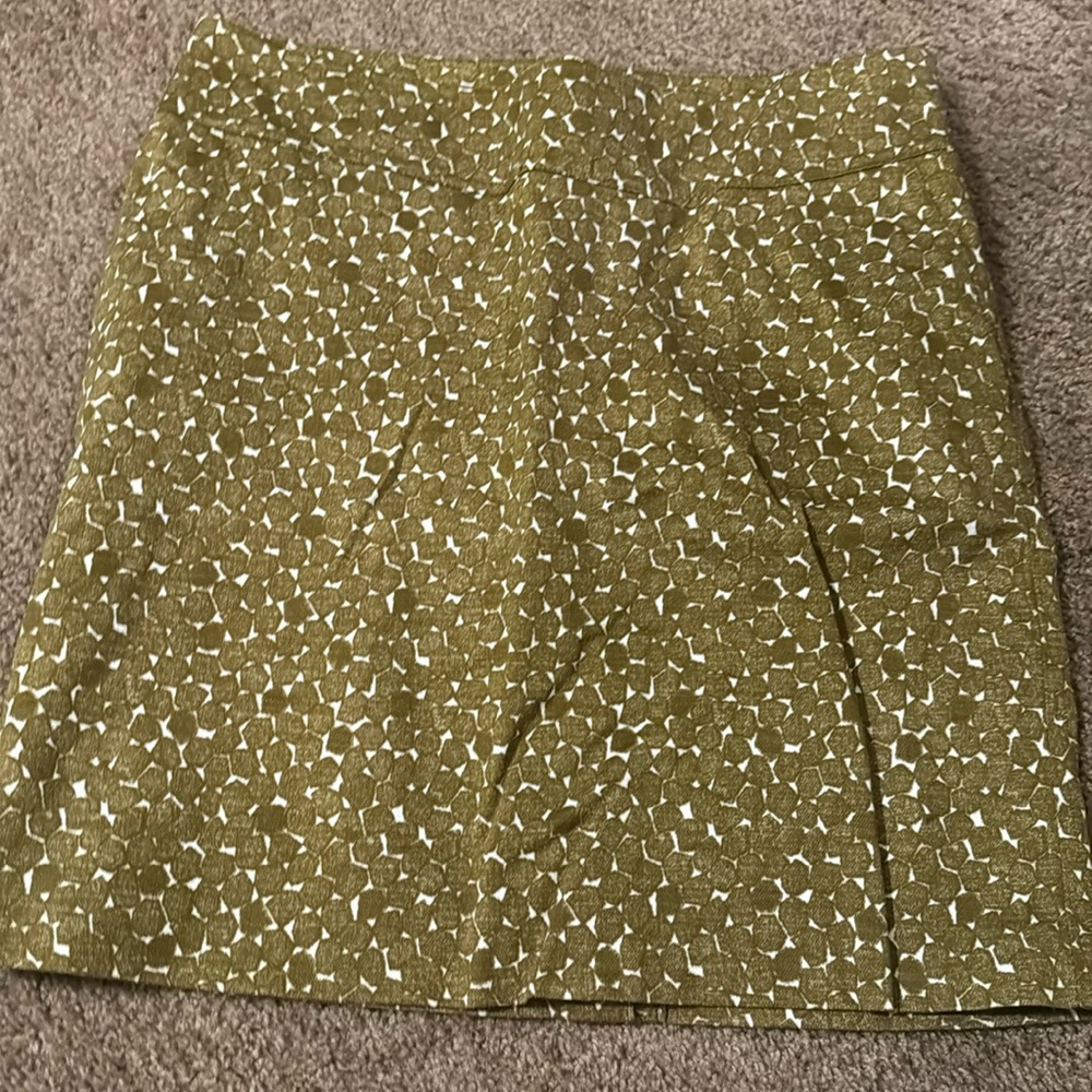 Olive green a beige skirt zip up side with pockets
